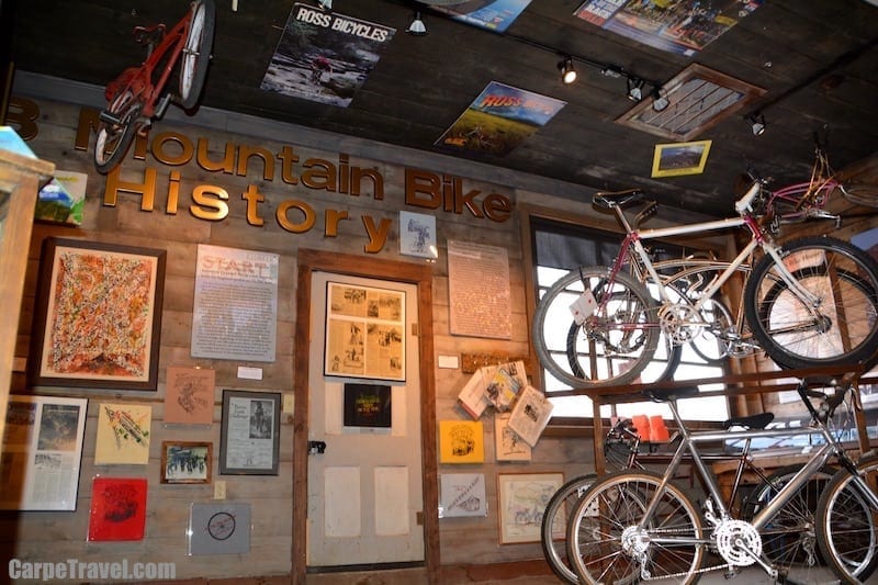 Mountain biking was originally believed to have been created in Crested Butte…The Heritage Museum in downtown Crested Butte still houses a few pieces from the original Mountain Bike Hall of Fame as a tribute.