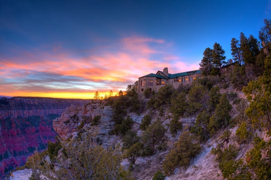 Grand Canyon Fun Facts: The Grand Canyon Lodge is the only complete surviving lodge and cabin complex in the national parks.