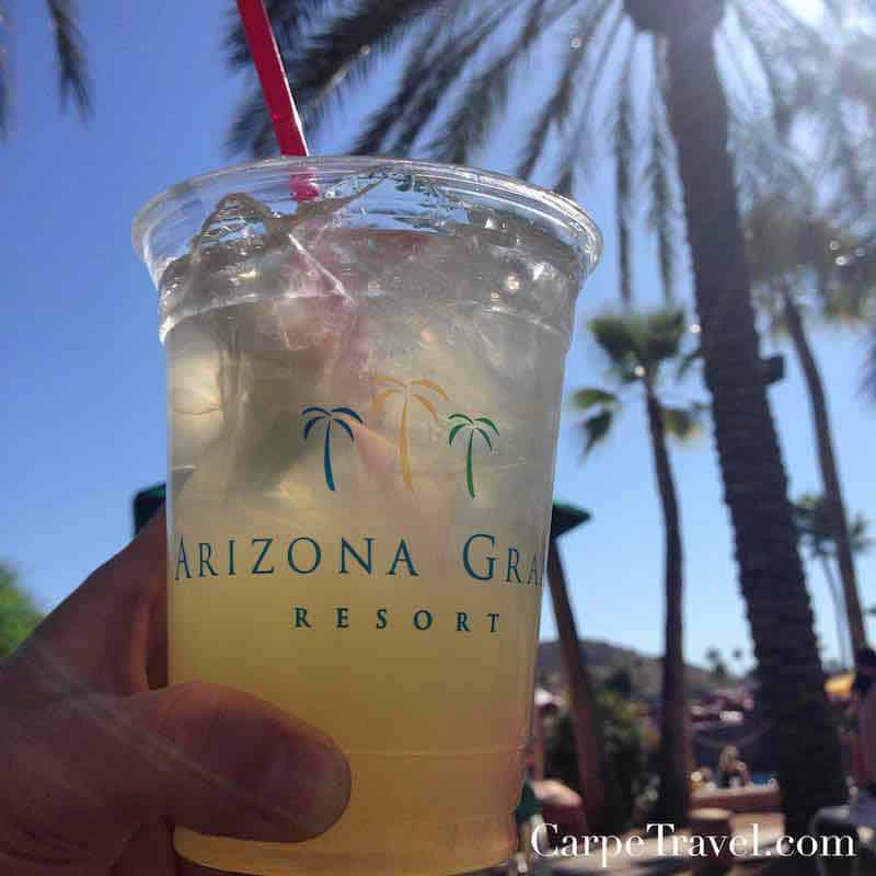 drinks poolside at the Arizona Grand Resort and Spa - such an oasis!