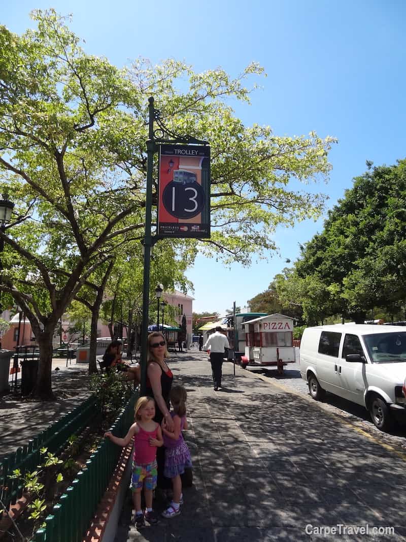 Things to do with kids in San Juan Puerto Rico: Explore Old San Juan and ride the trolley. It's hop on and hop off ability lets you take much needed breaks while seeing the sights. 