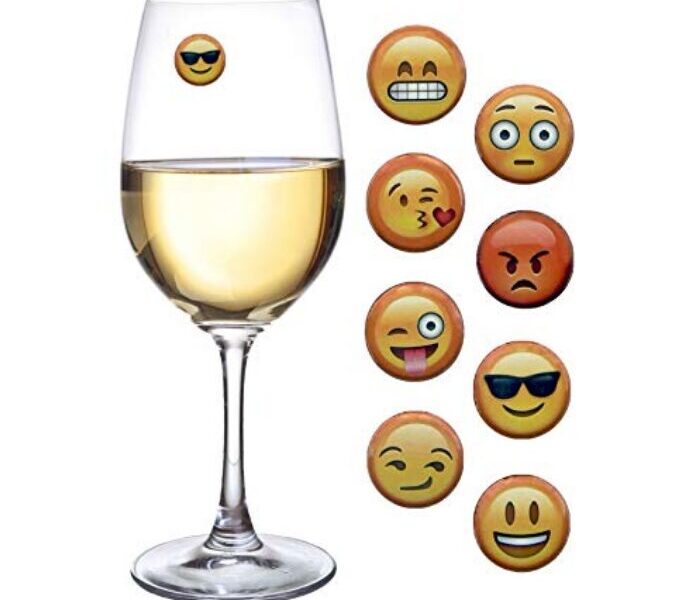 Emoji Wine Charms Gifts for wine lovers - Emoji Wine Charms