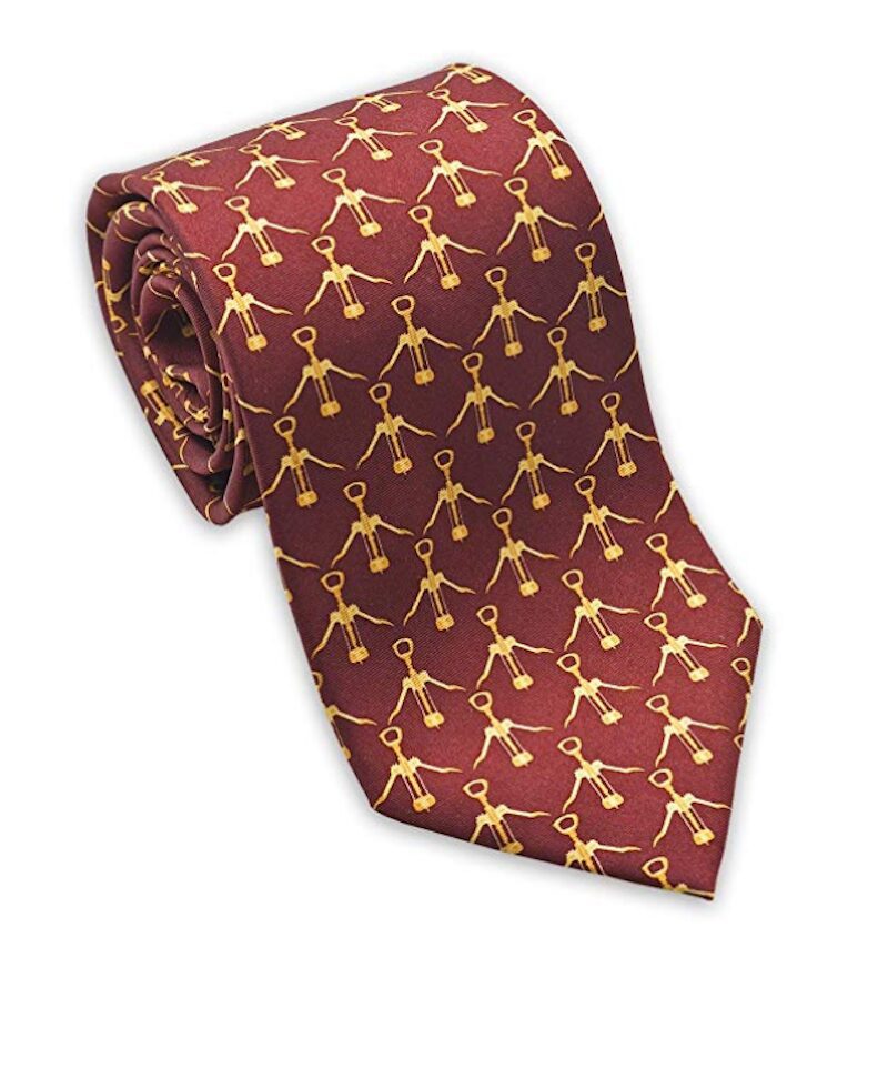 Ultimate Wine Gift Guide - Wine Corkscrew Silk Necktie