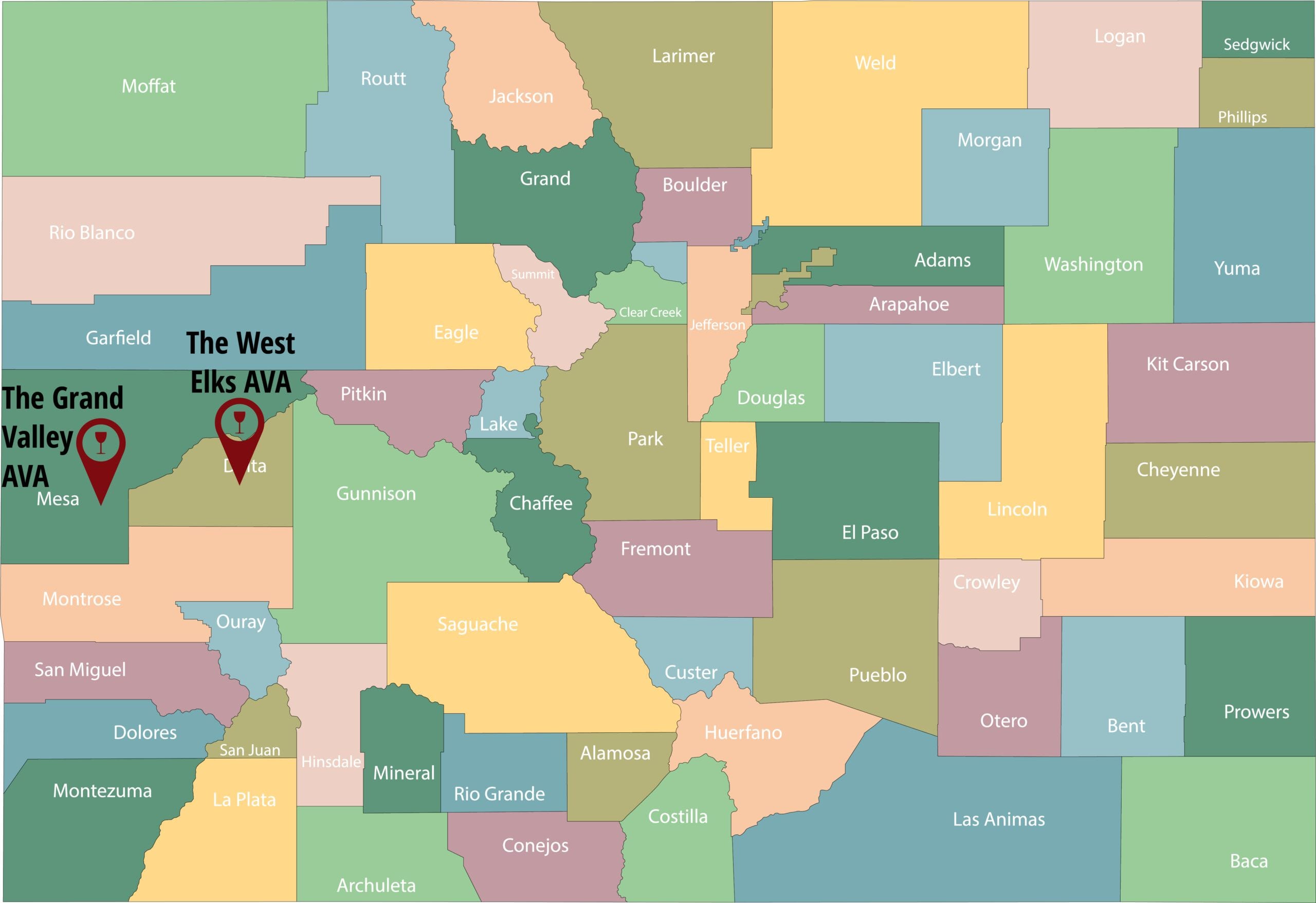 Colorado Wine AVA Map