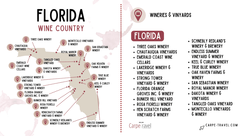 Florida wineries map