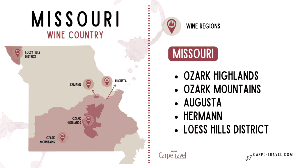 Missouri wine map
