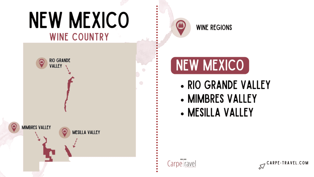 AVAs in New Mexico - wine map of New Mexico