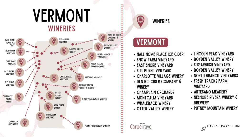 Vermont Wine Map