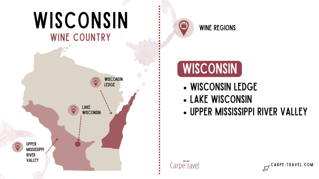 AVAs in Wisconsin - wine map of Wisconsin 