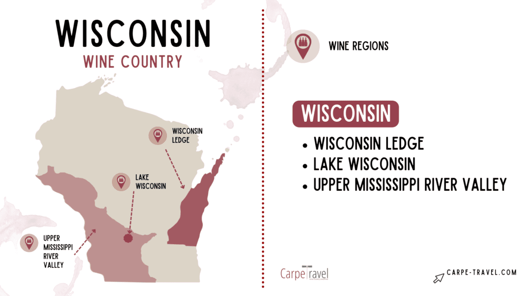 AVAs in Wisconsin - wine map of Wisconsin