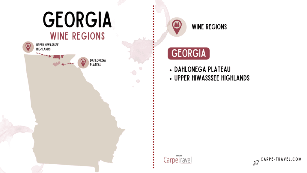 Gerogia Wine Map - AVAs in Georgia