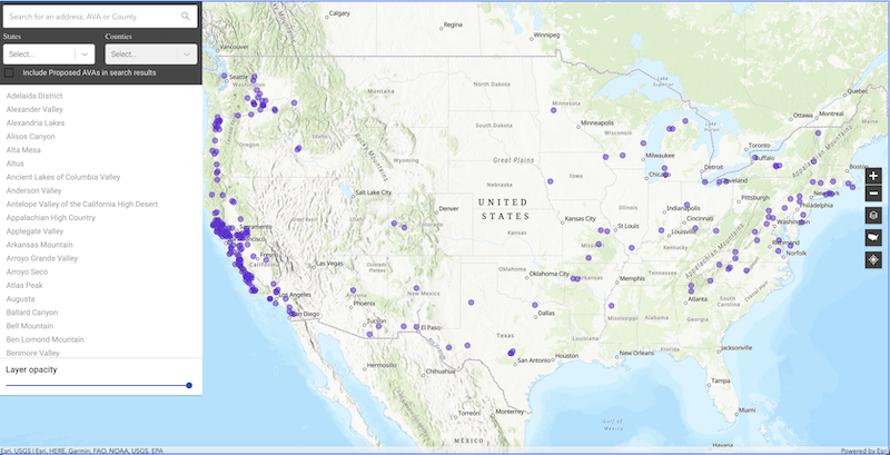 AVAs in the United States