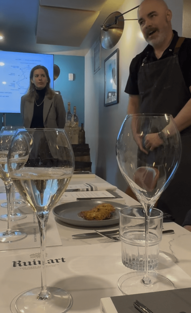 Ruinart tasting at Root and Flower during Taste of Vail 2025