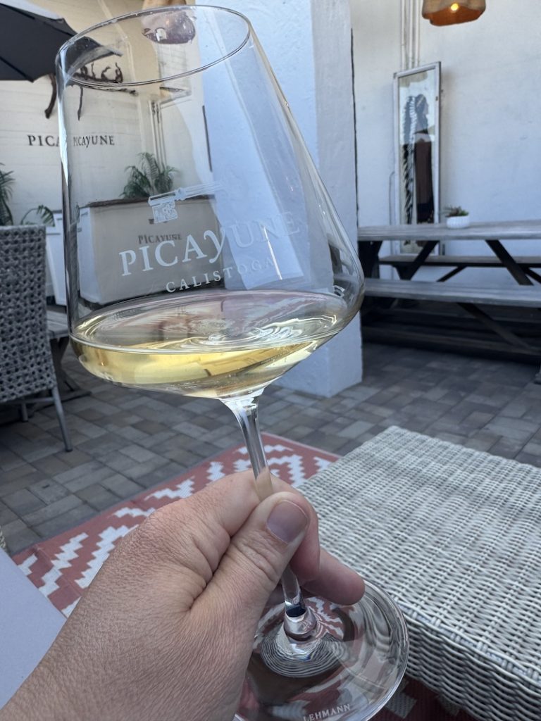 wine tasting in downtown Calistoga